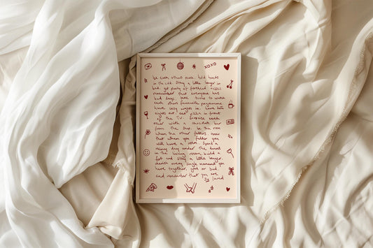 Couples Red Love Print