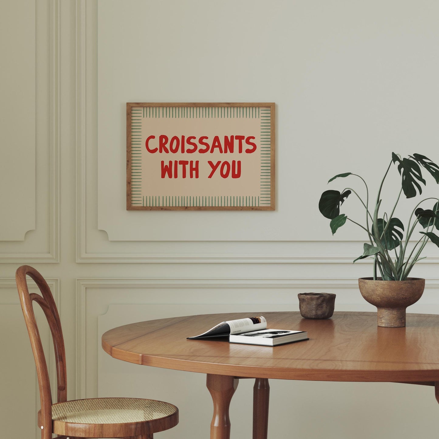 Croissants With You Breakfast Pastry Print