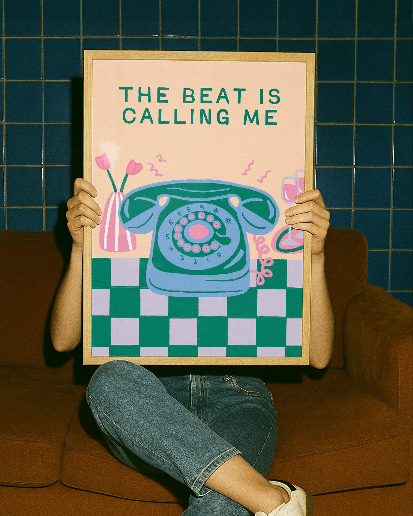 The Beat Is Calling Me Retro Music Print