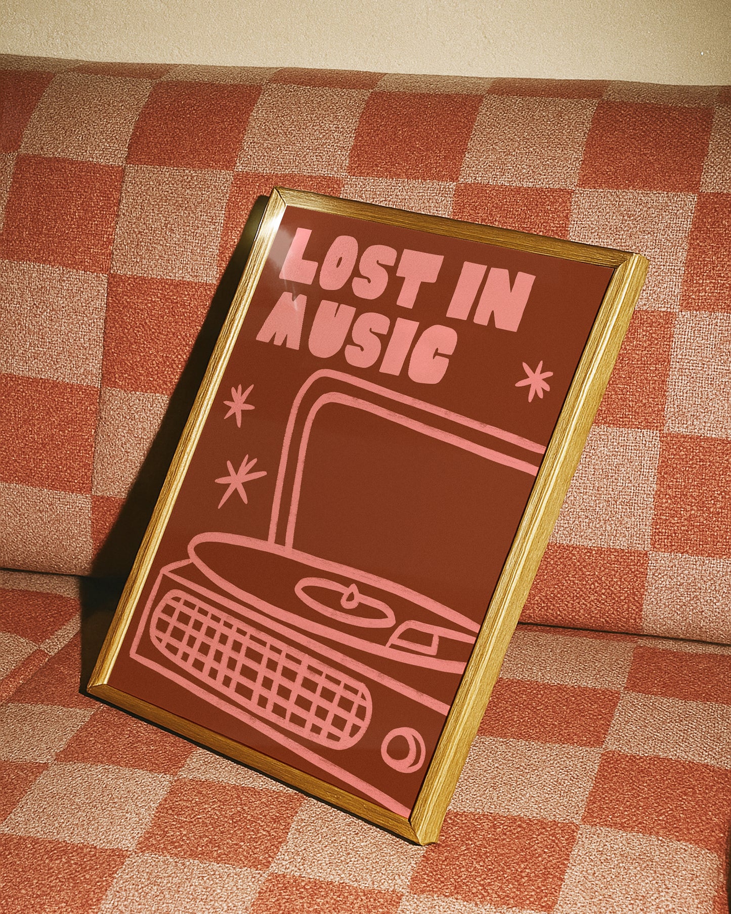 Lost In Music Record Player Print