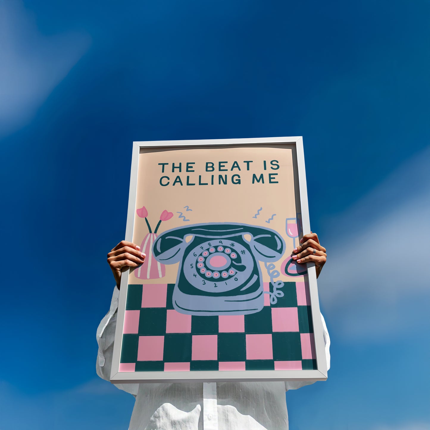 The Beat Is Calling Me Retro Music Print