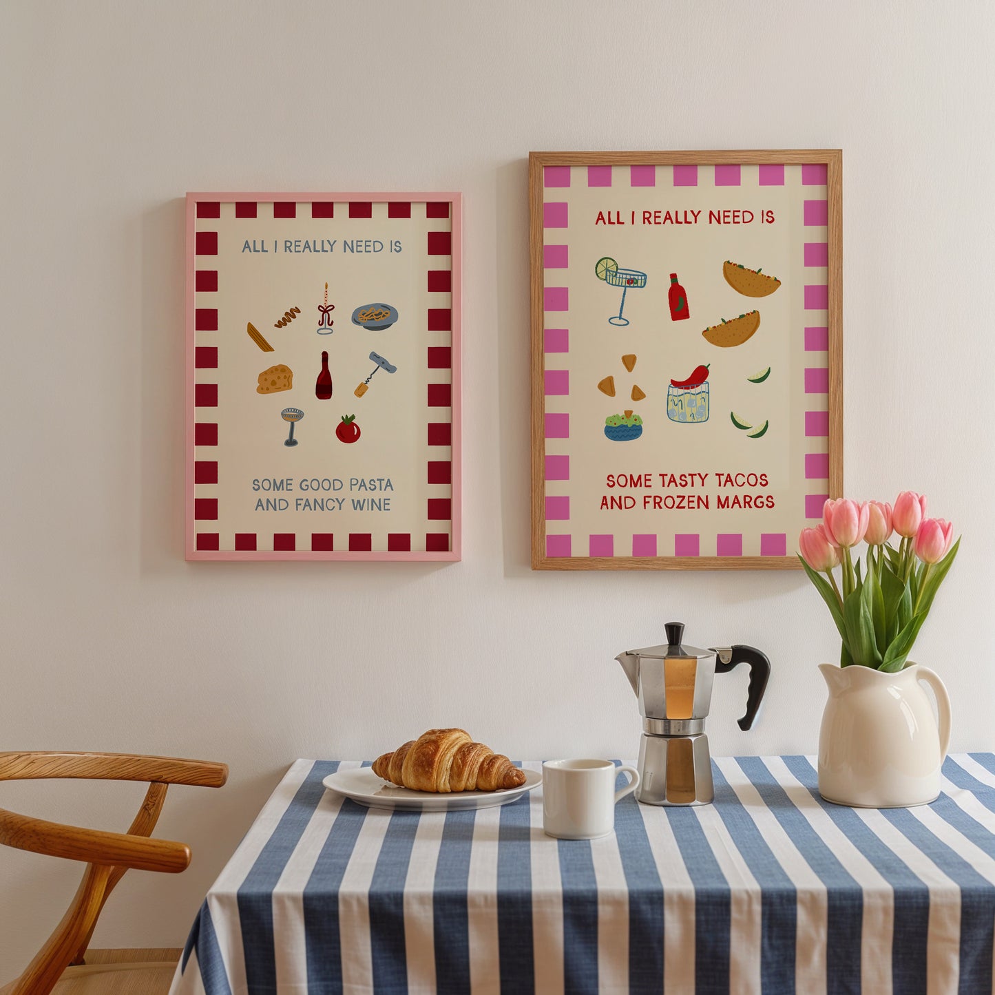 All I Really Need Is Some Tasty Tacos and Frozen Margs Print