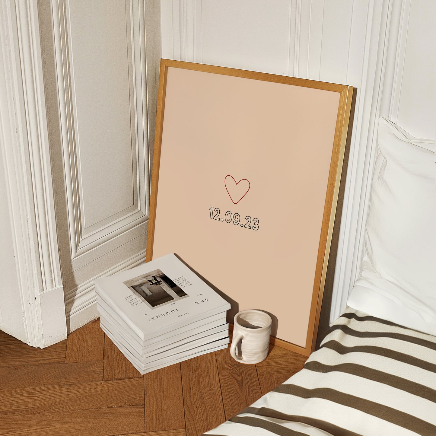 Personalised Mini Love Heart Special Date Print