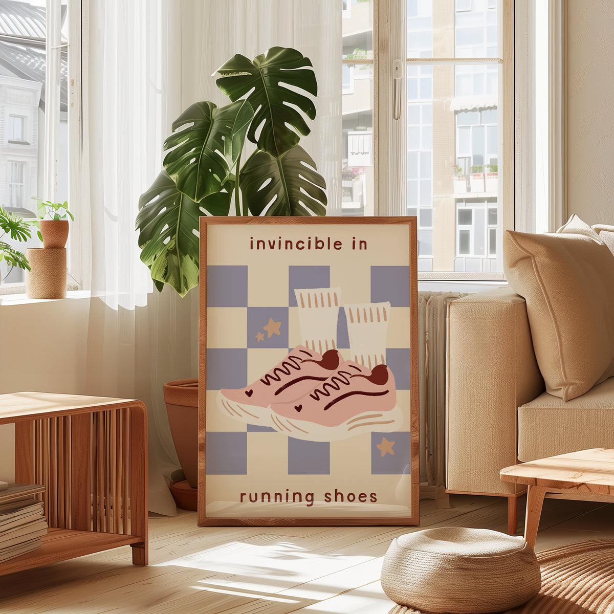 Invincible In Running Shoes Print