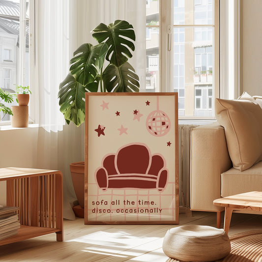 Sofa All The Time. Disco, Occasionally print