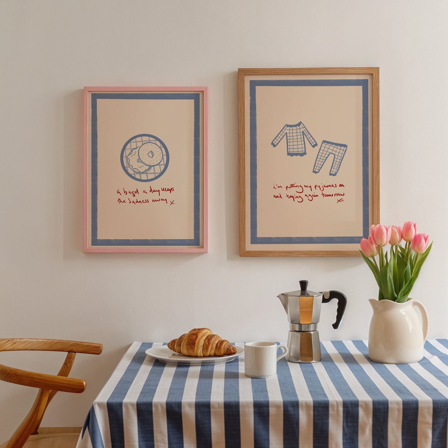 I'm Putting My Pyjamas On And Trying Again Tomorrow Hand Drawn Print