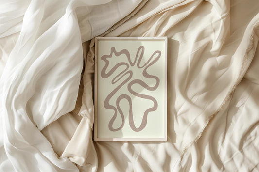 Calm Minimalist Squiggle Print