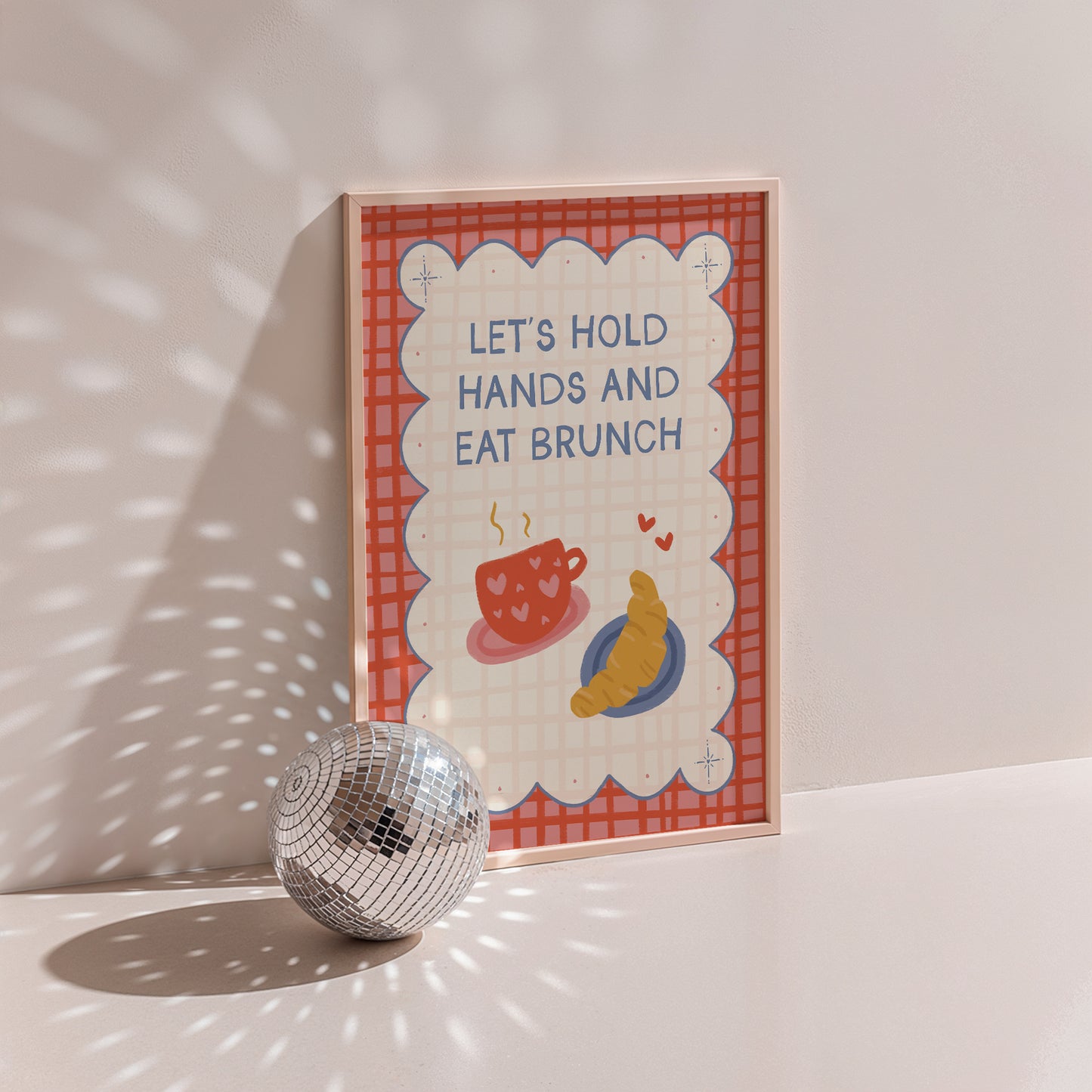 Let's Hold Hands And Eat Brunch Couples Print