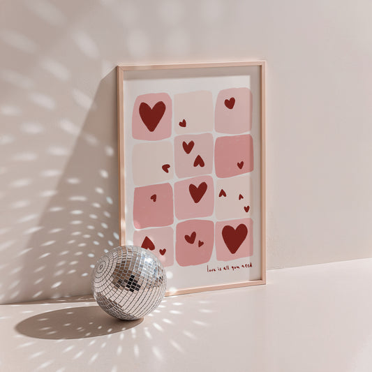 Love Is All You Need Positive Mantra Print