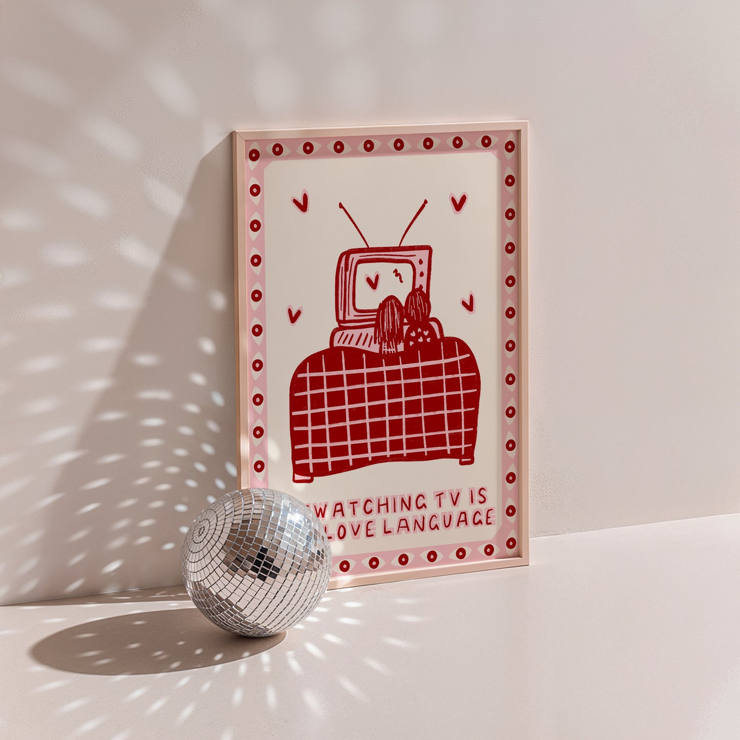 Rewatching TV Is Our Love Language Cute Couples Print