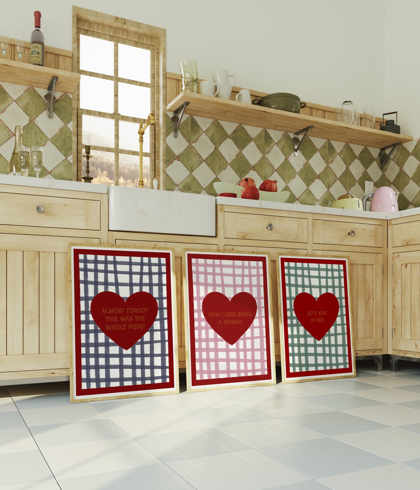 How I Love Being a Woman Checkered print