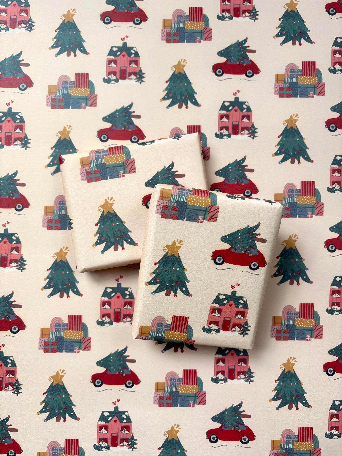 Christmas Winter Scene A2 Wrapping Paper Sheet