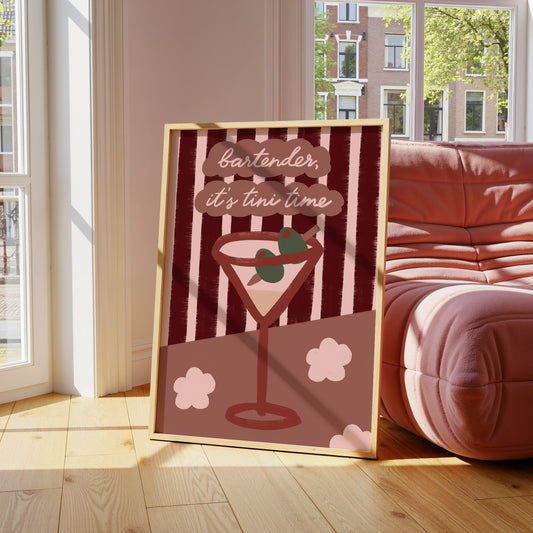 Bartender, It's Tini Time print