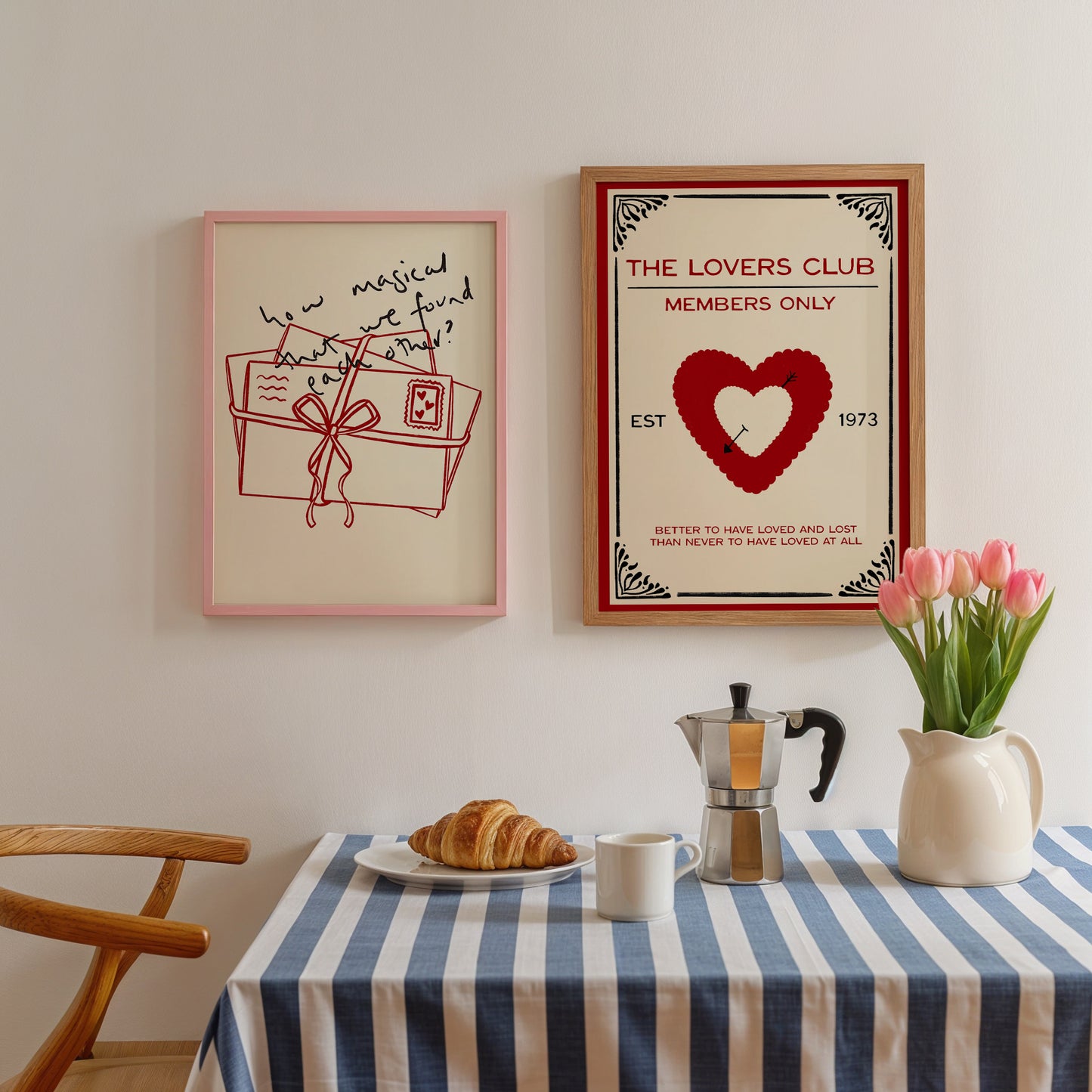 The Lovers Club Vintage Style Print