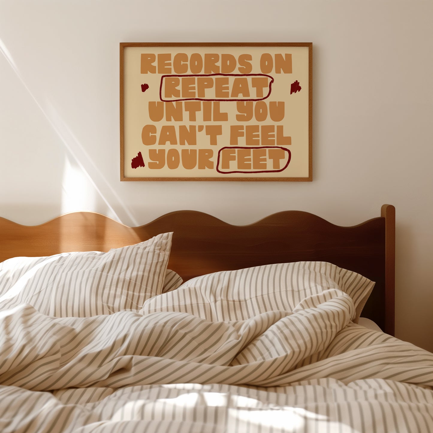 Records On Repeat Music Print