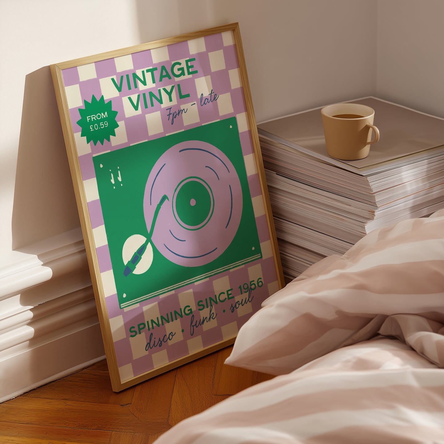 Vintage Vinyl Music Print