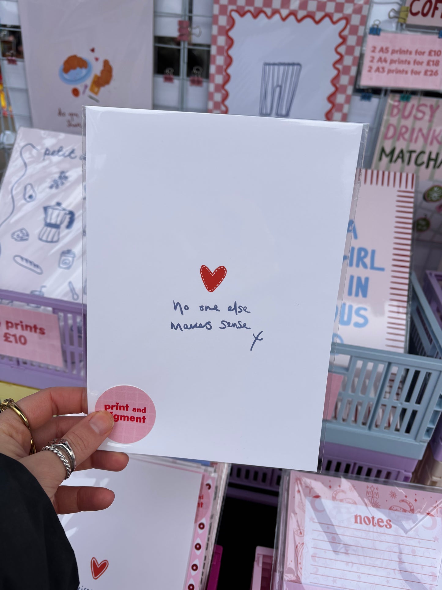 No One Else Makes Sense Cute Romance Print