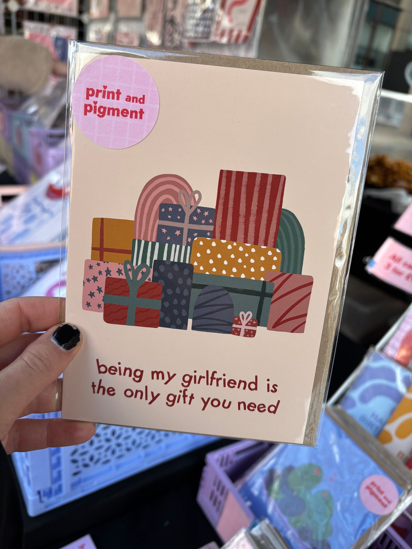 Being My Girlfriend Is The Only Gift You Need Festive Card
