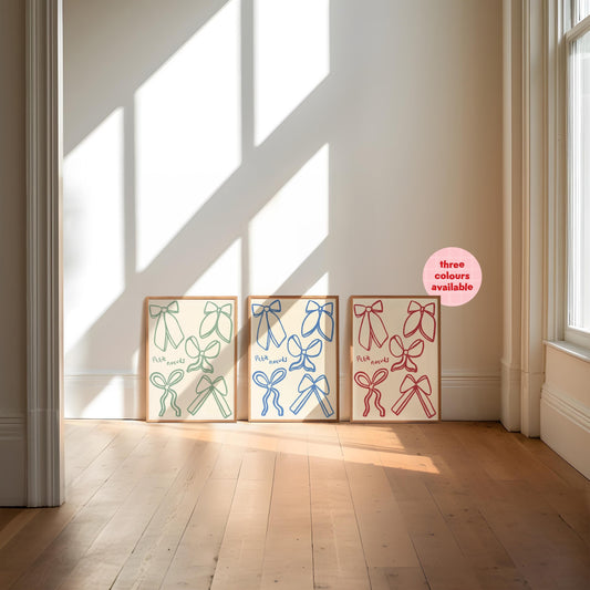 Petit Noeuds Hand Drawn Bows Print