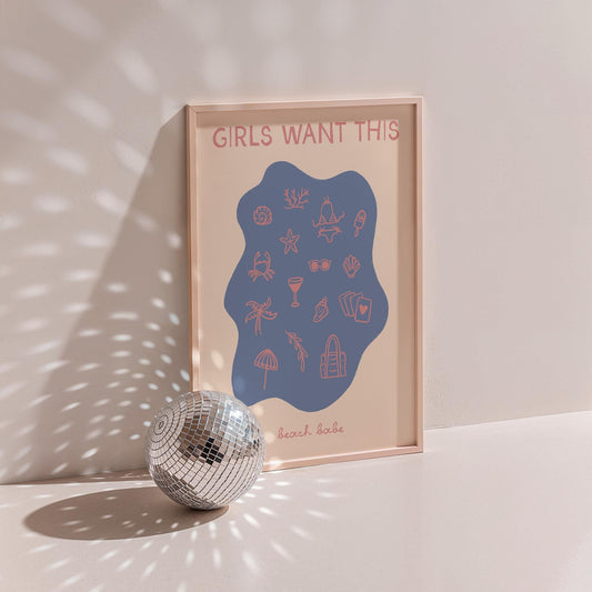 Girls Want This Beach Babe Print