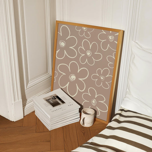 Minimalist Daisies Hand Drawn Print