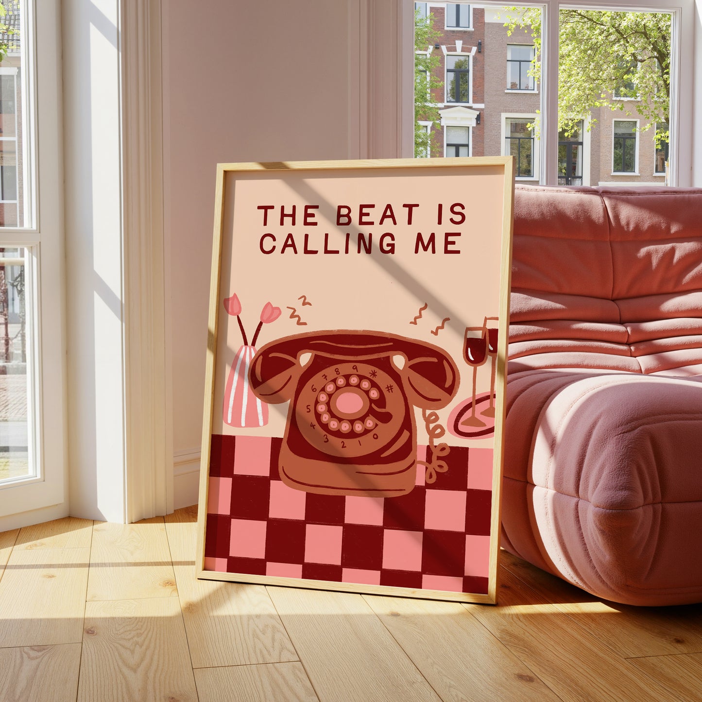 The Beat Is Calling Me Retro Music Print