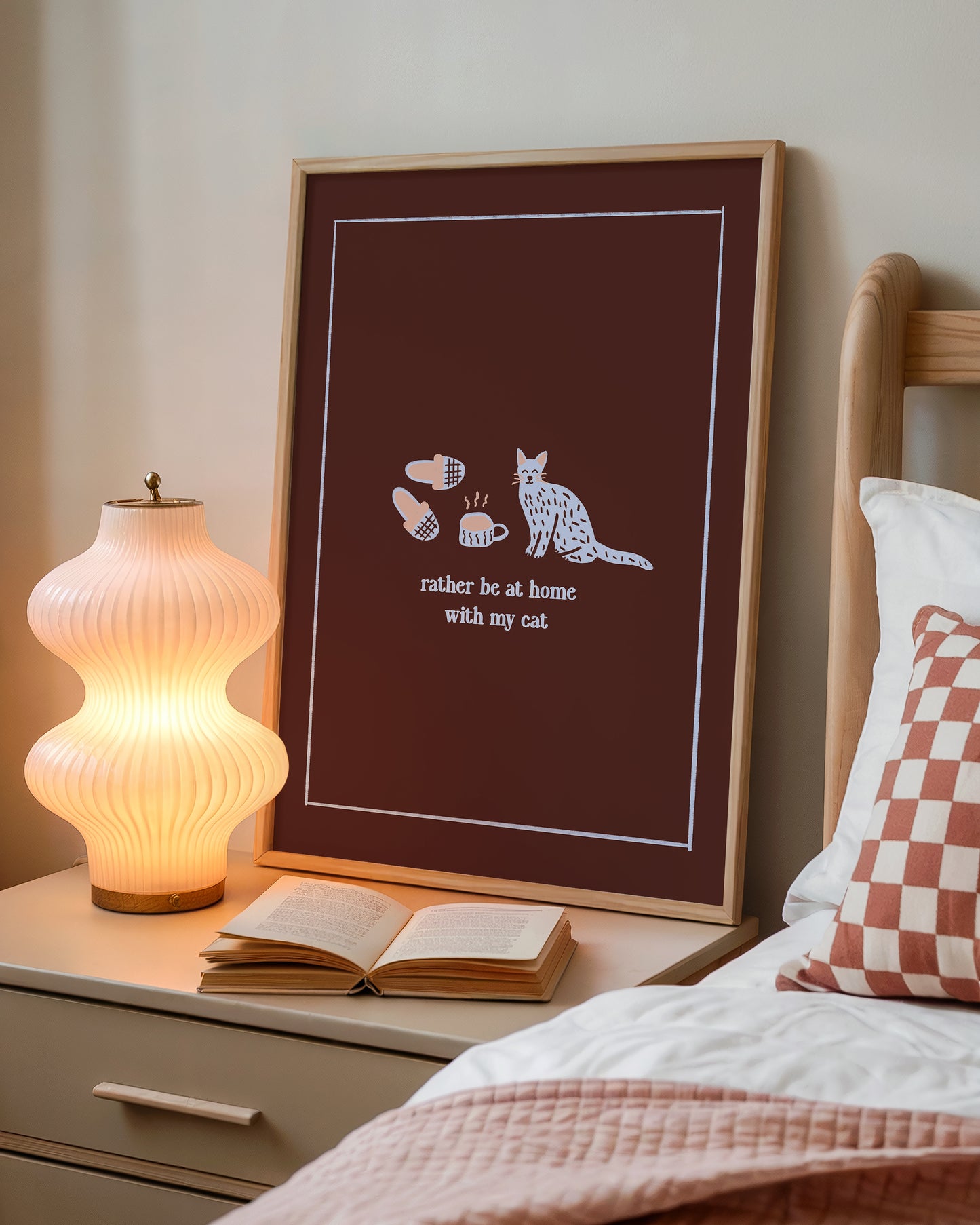 Rather Be At Home With My Cat print
