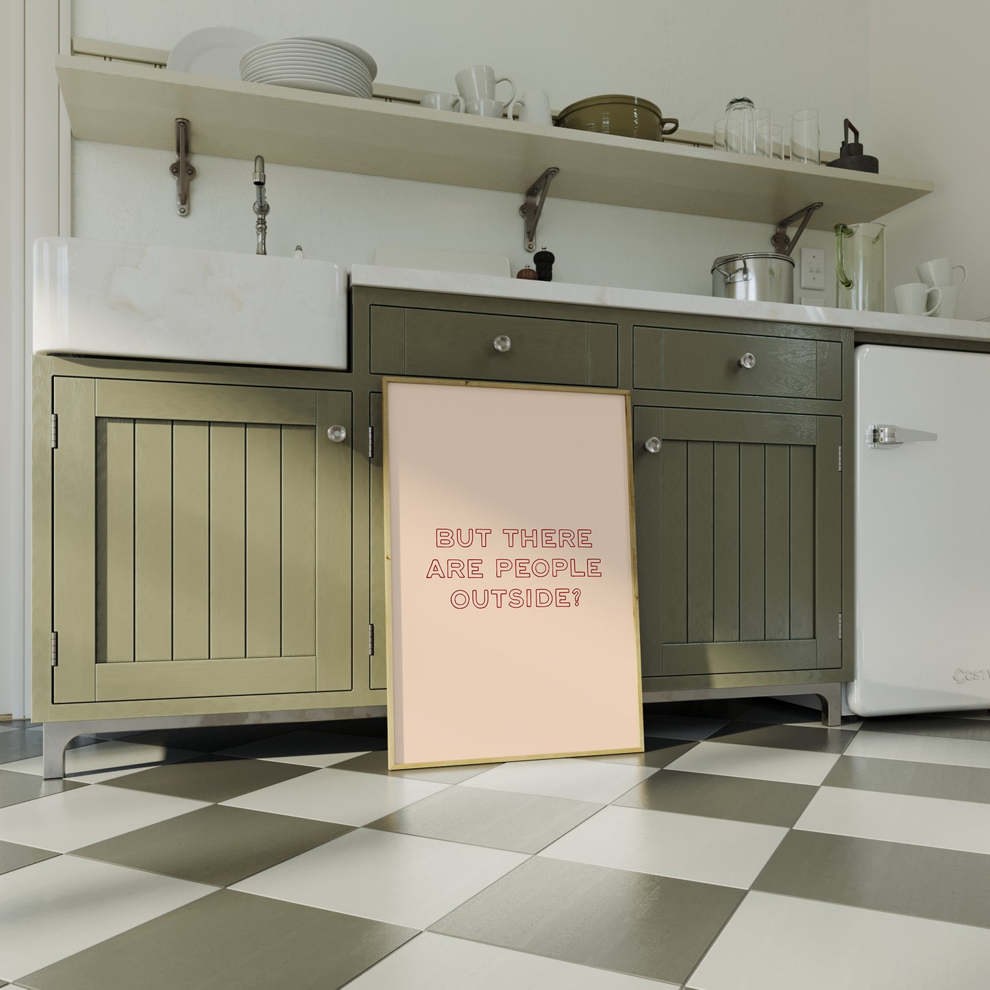 But There Are People Outside? Typography print