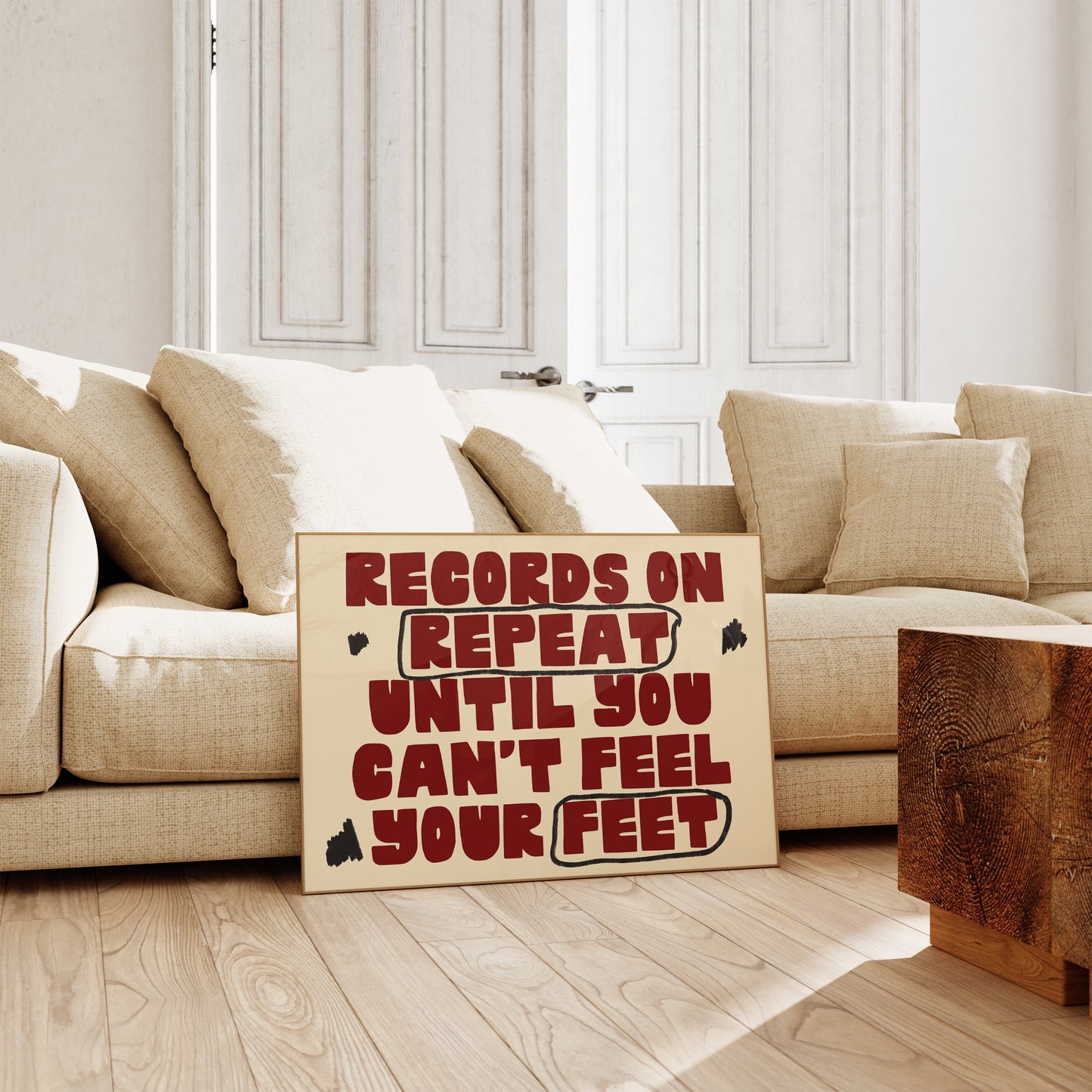 Records On Repeat Music Print