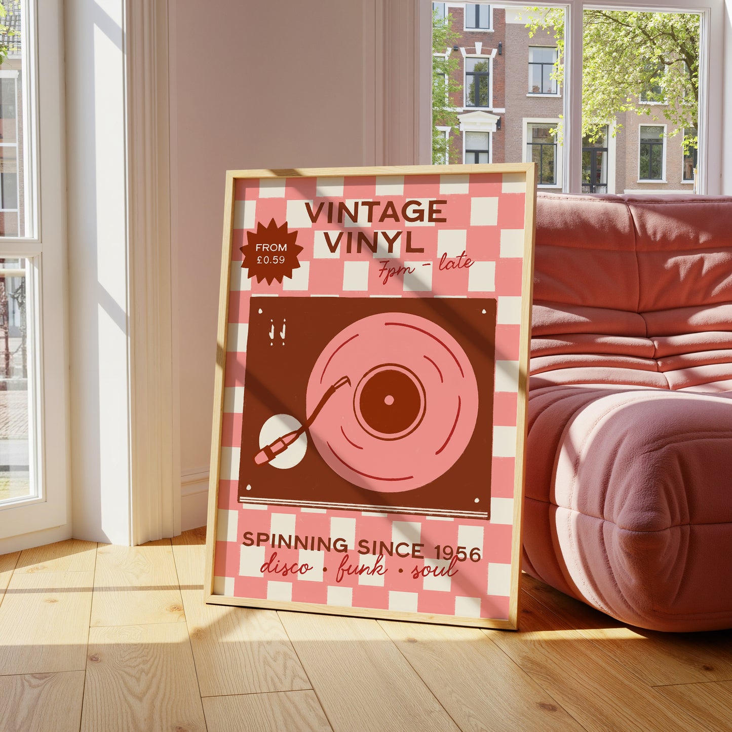 Vintage Vinyl Music Print
