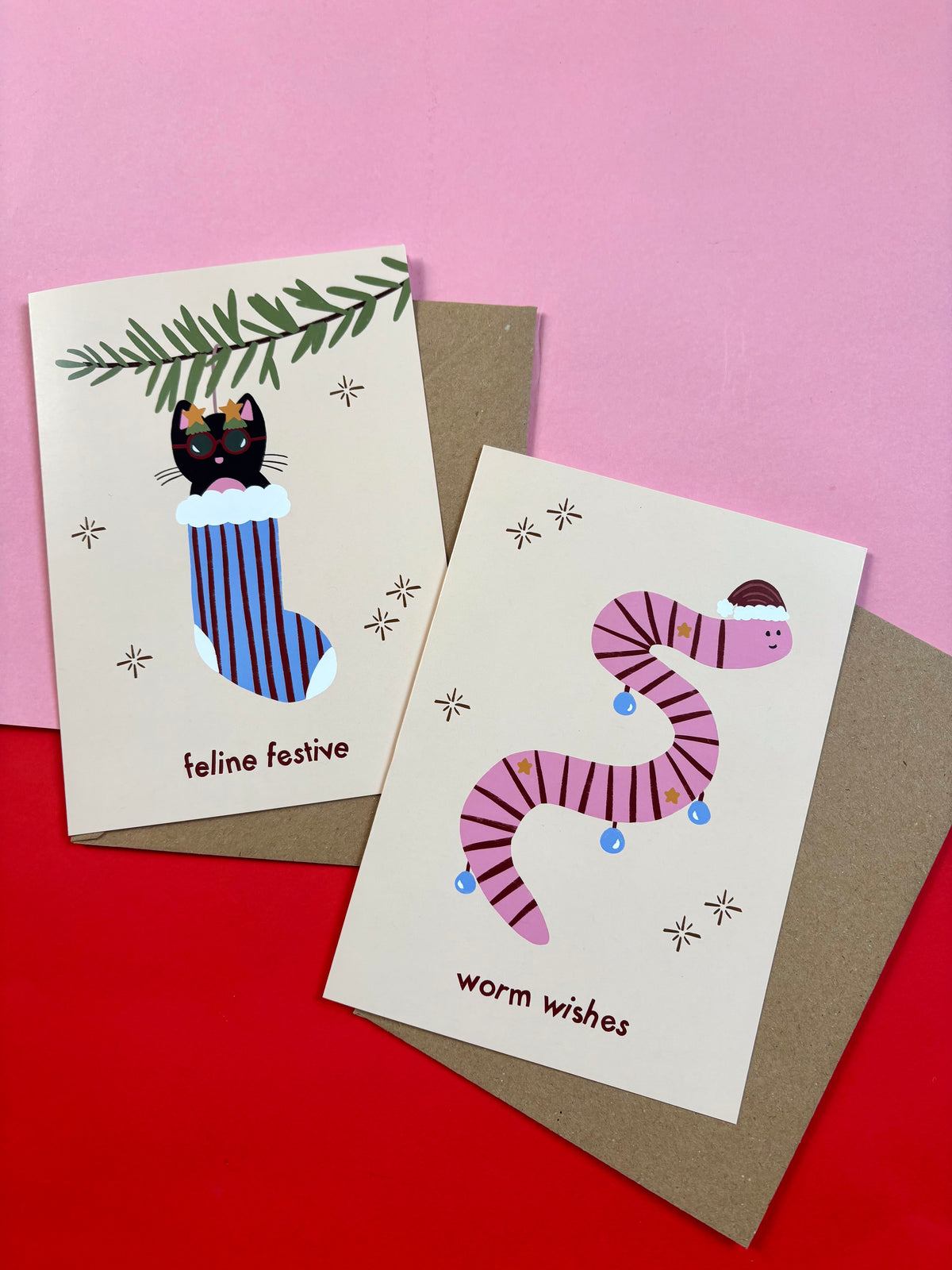 Feline Festive card