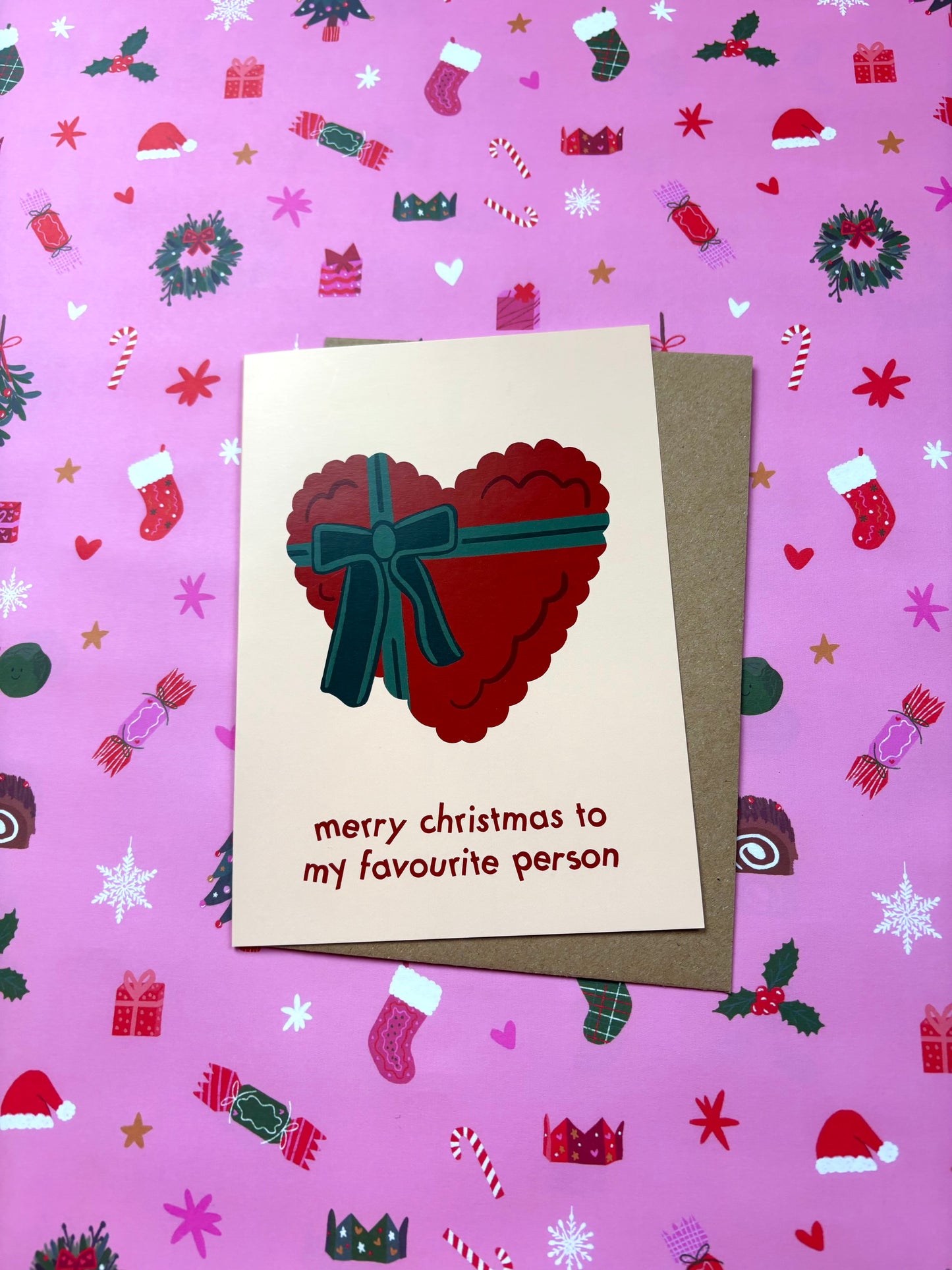 Merry Christmas To My Favourite Person Festive Card