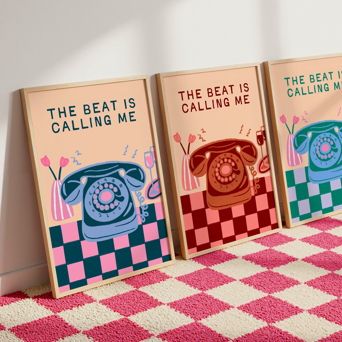 The Beat Is Calling Me Retro Music Print