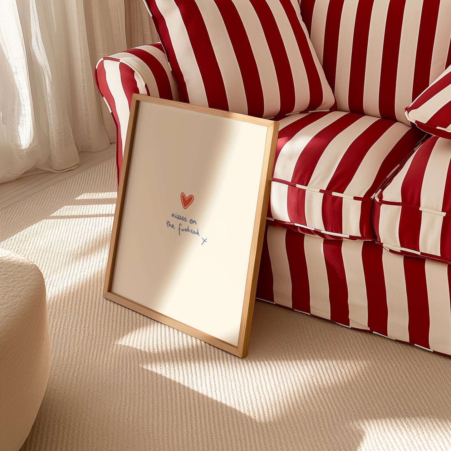 Kisses On The Forehead Cute Romance Print