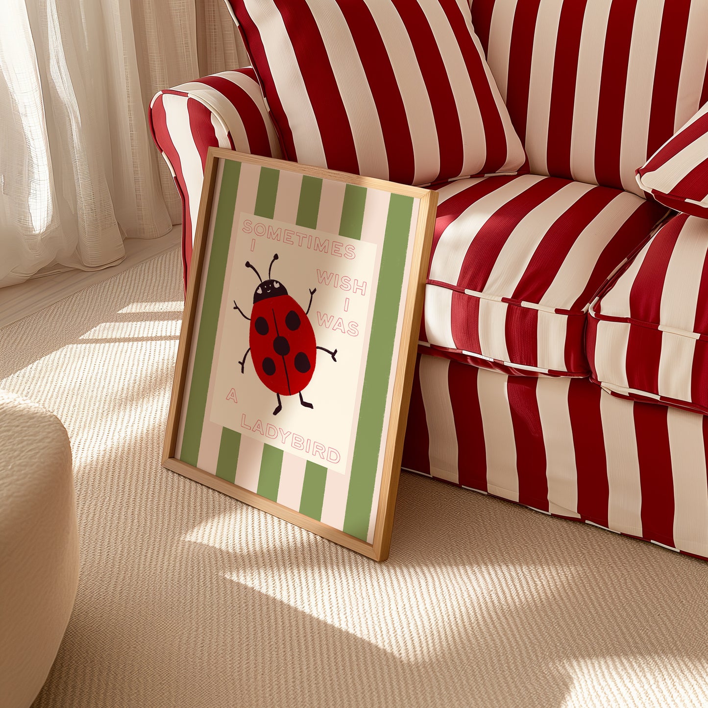Sometimes I Wish I Was a Ladybird Stripey Print