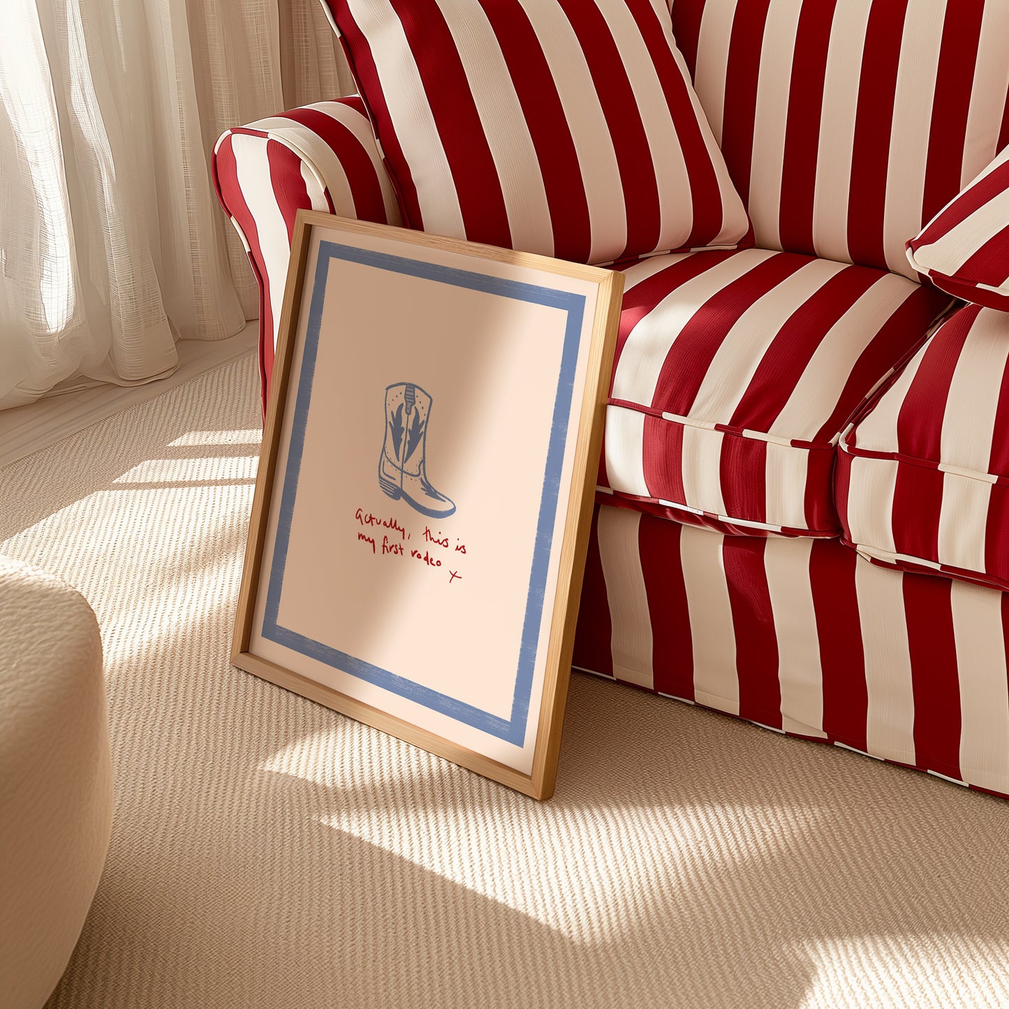 Actually, This Is My First Rodeo Cowboy Print