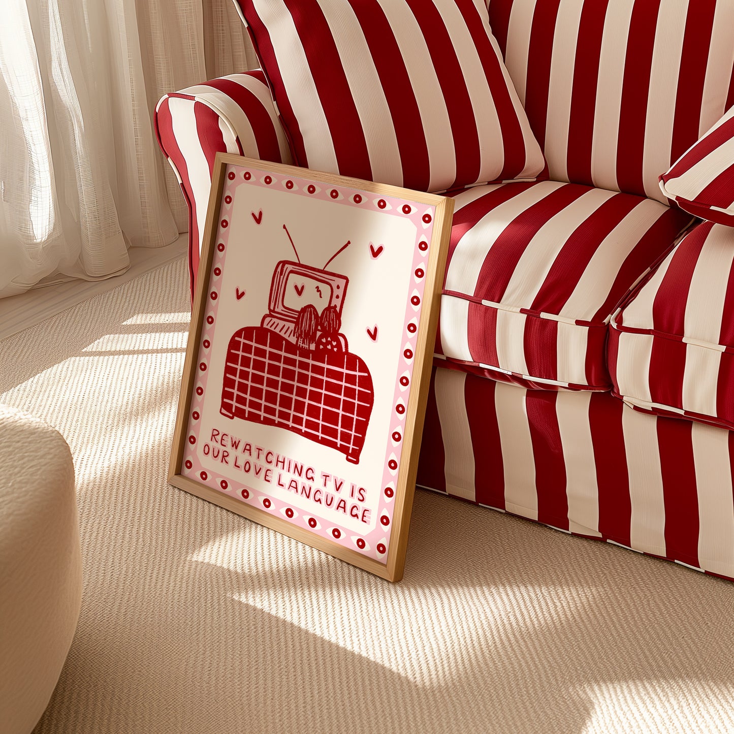 Rewatching TV Is Our Love Language Cute Couples Print