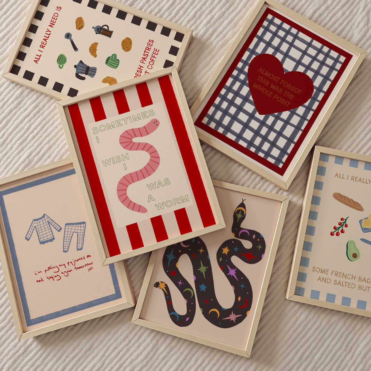 All I Really Need Is Some Fresh Pastries and Hot Coffee Print