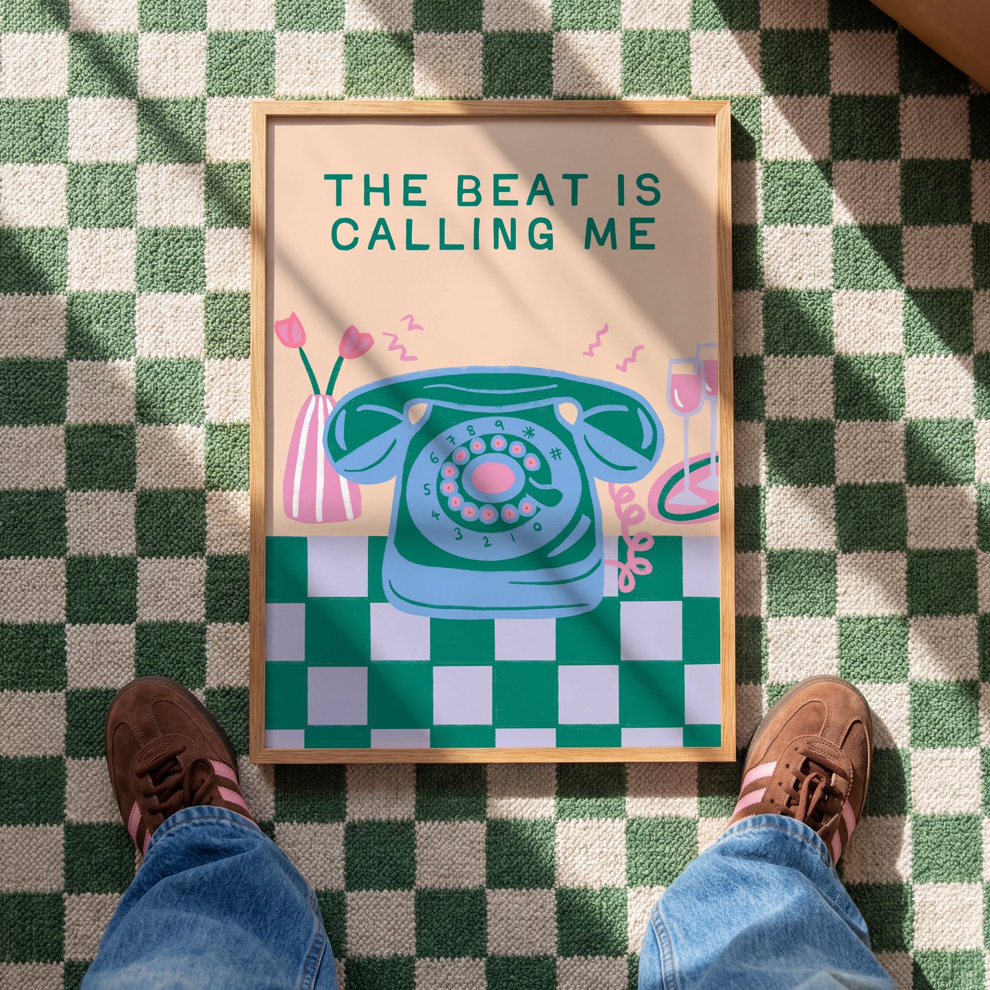 The Beat Is Calling Me Retro Music Print