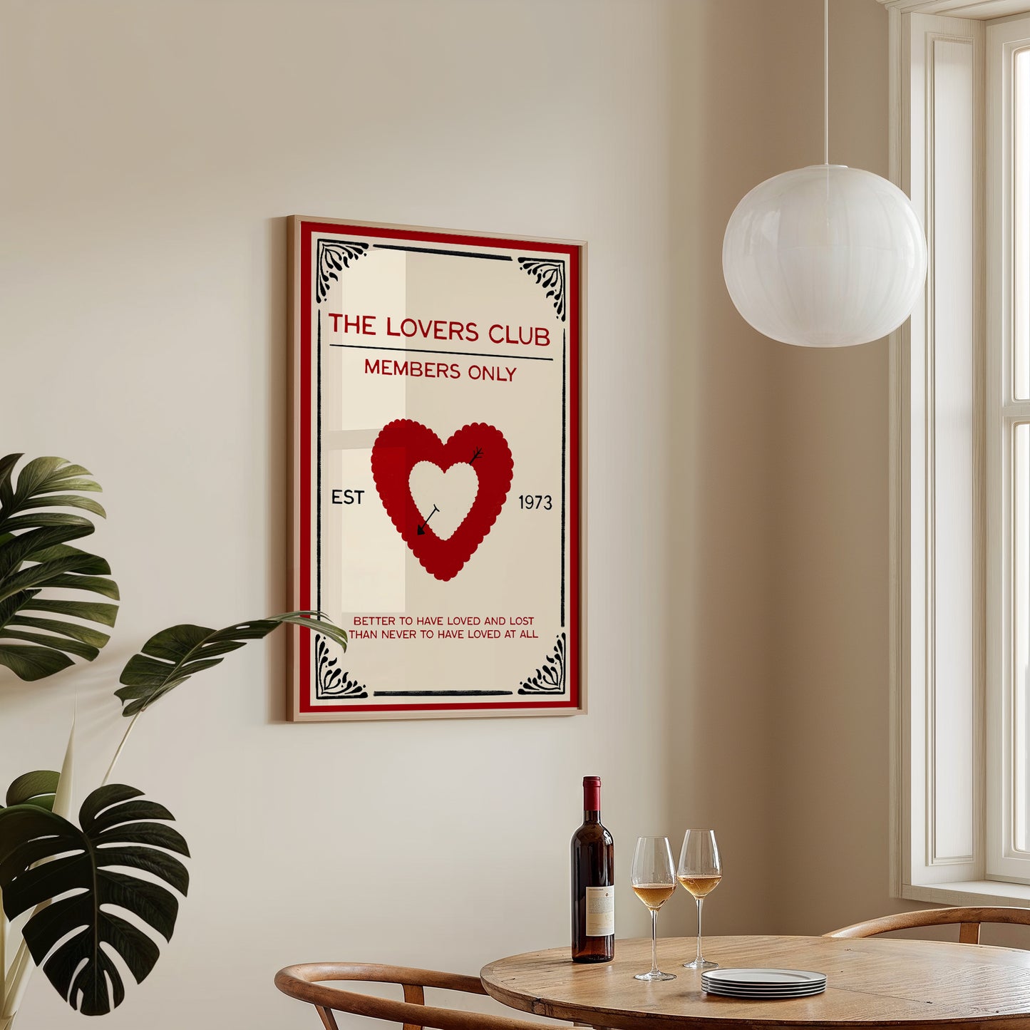 The Lovers Club Vintage Style Print