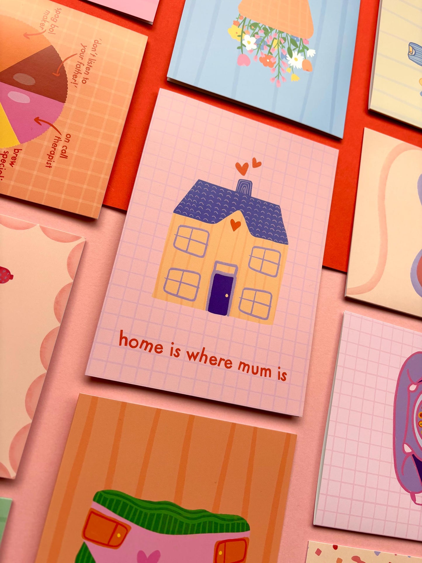 Home Is Where Mum Is Hand Drawn Card