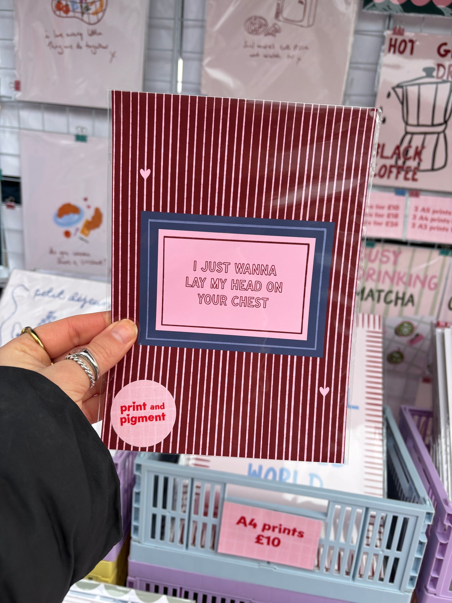 I Just Wanna Lay My Head On Your Chest Cute Couples Print