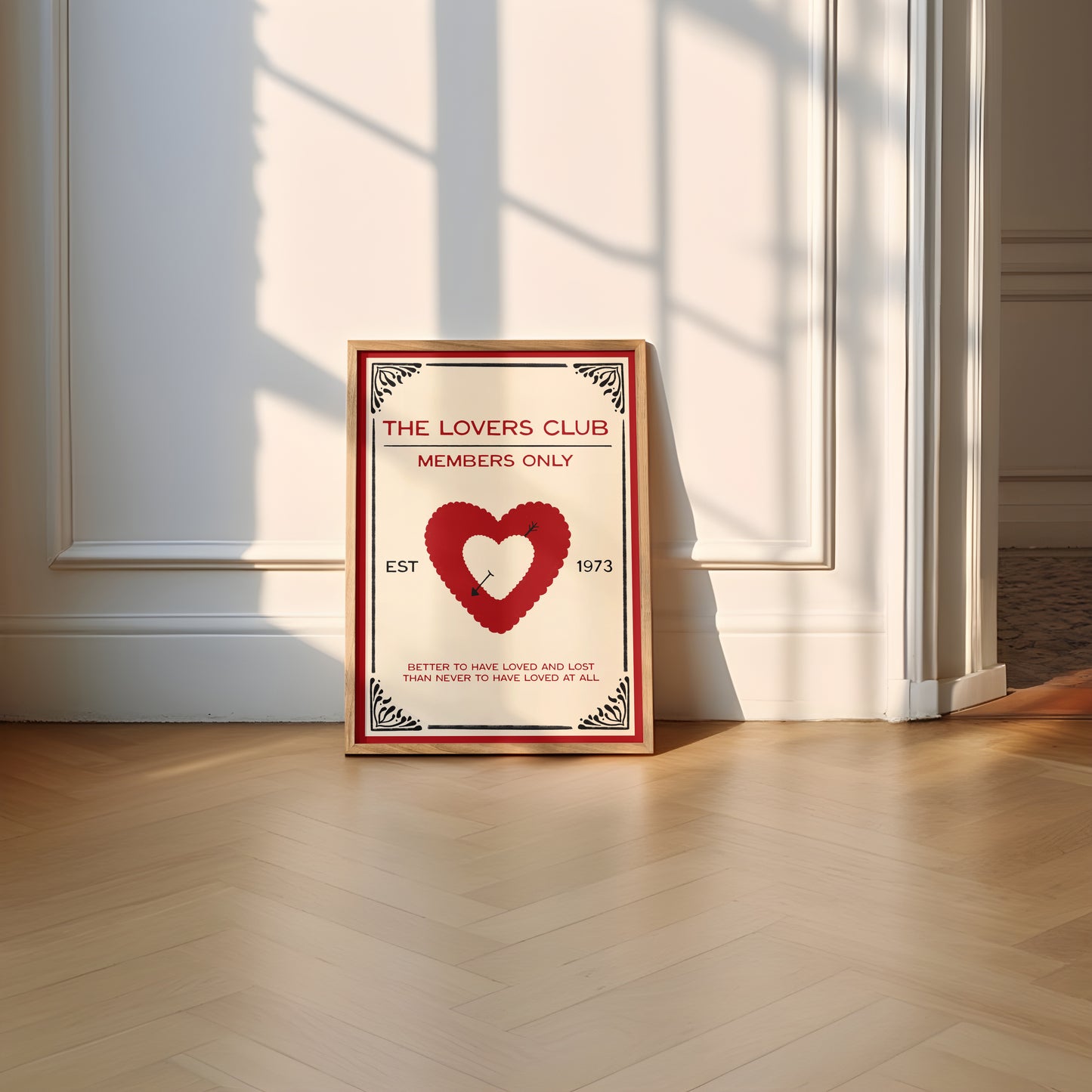 The Lovers Club Vintage Style Print