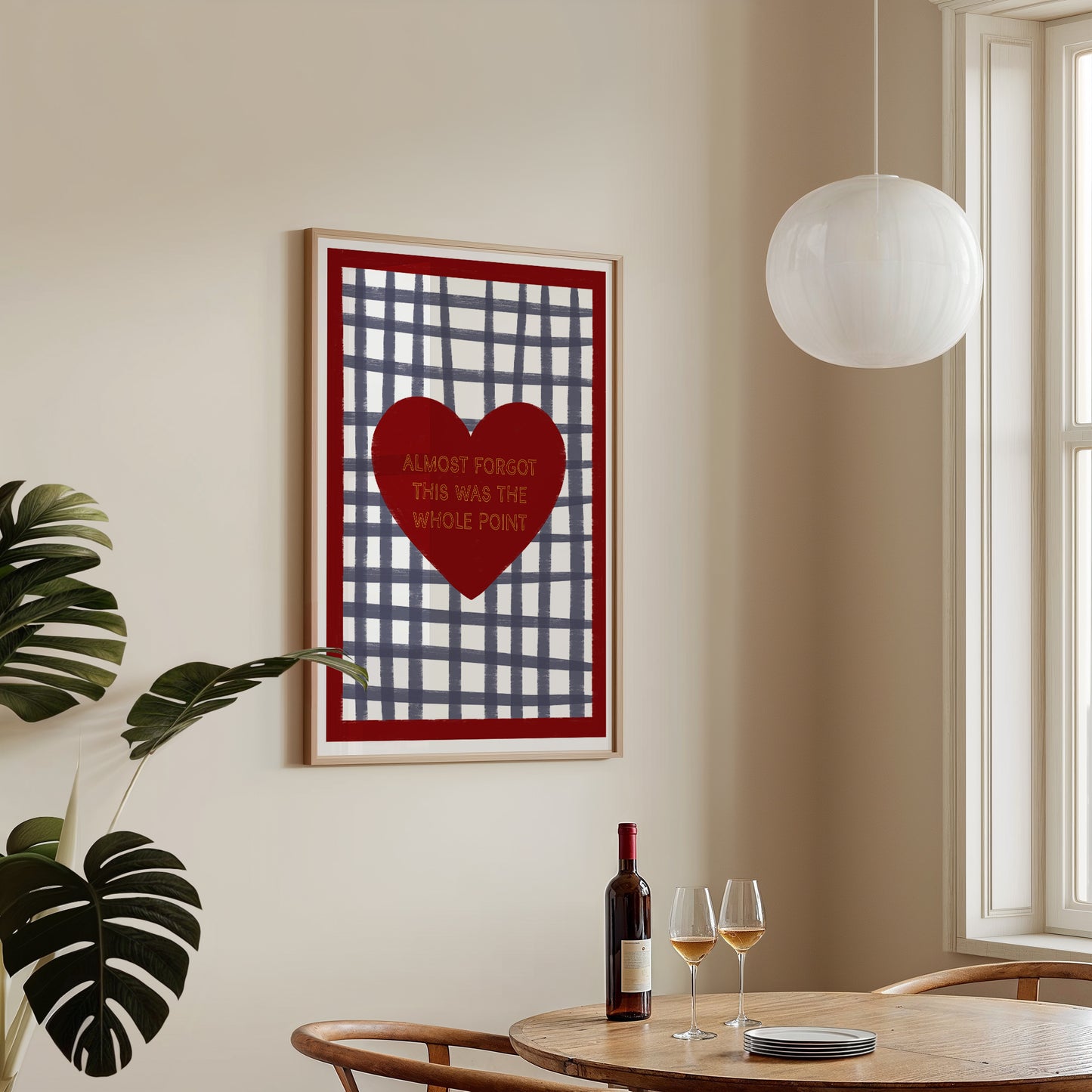 Almost Forgot This Was The Whole Point Checkered print