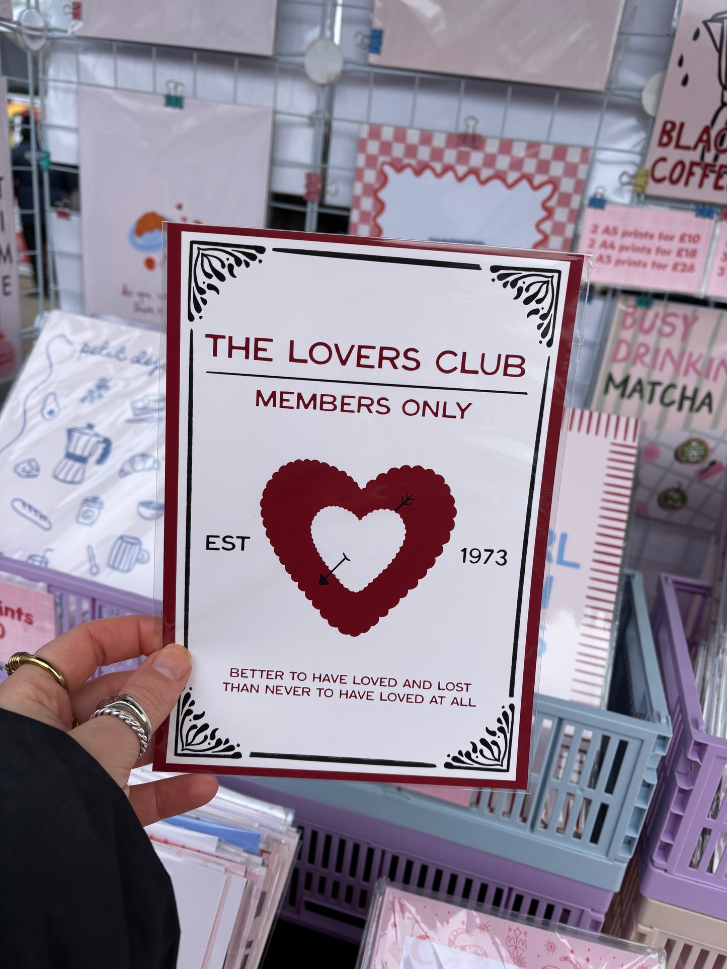 The Lovers Club Vintage Style Print