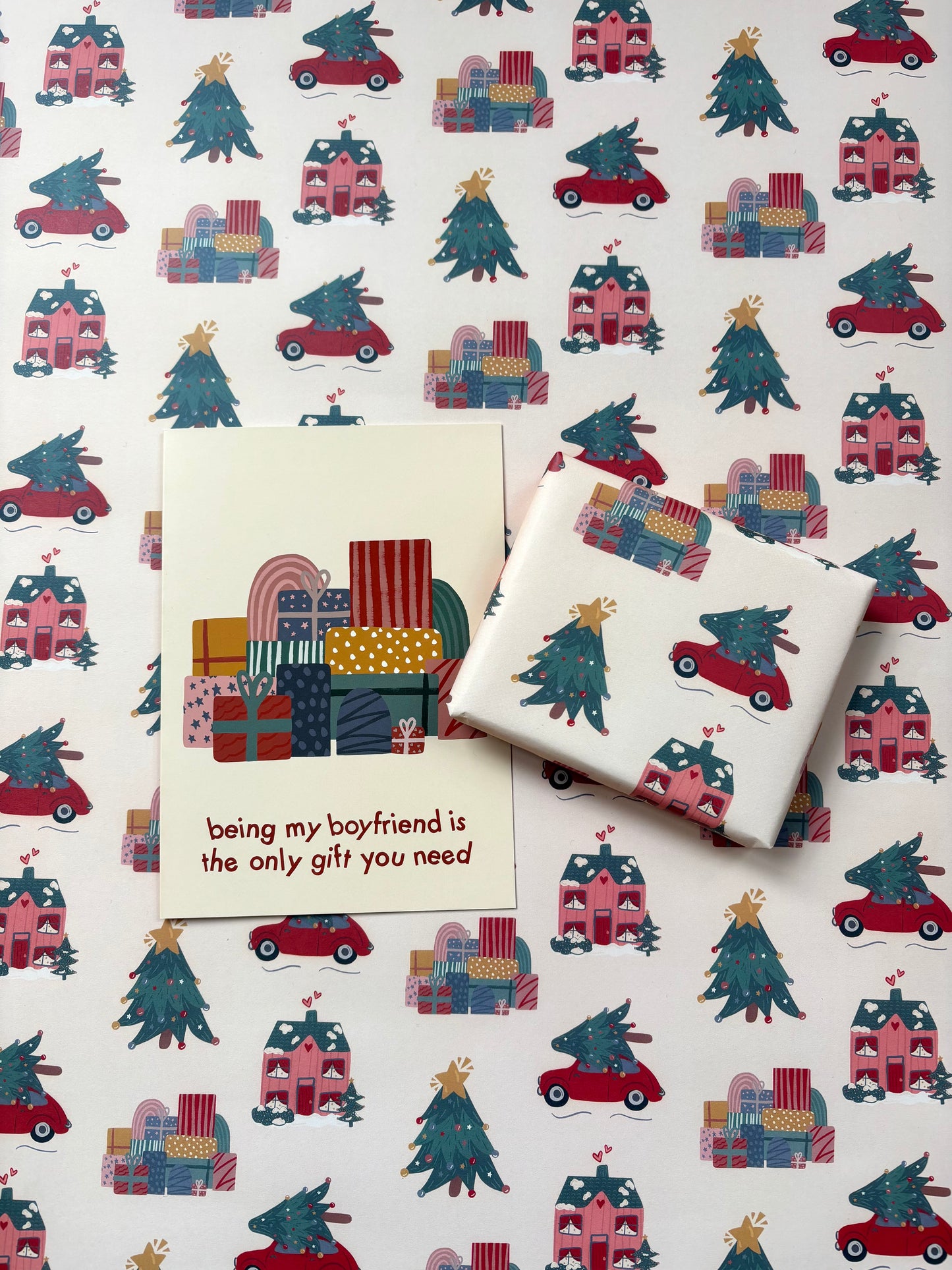 Being My Boyfriend Is The Only Gift You Need Festive Card