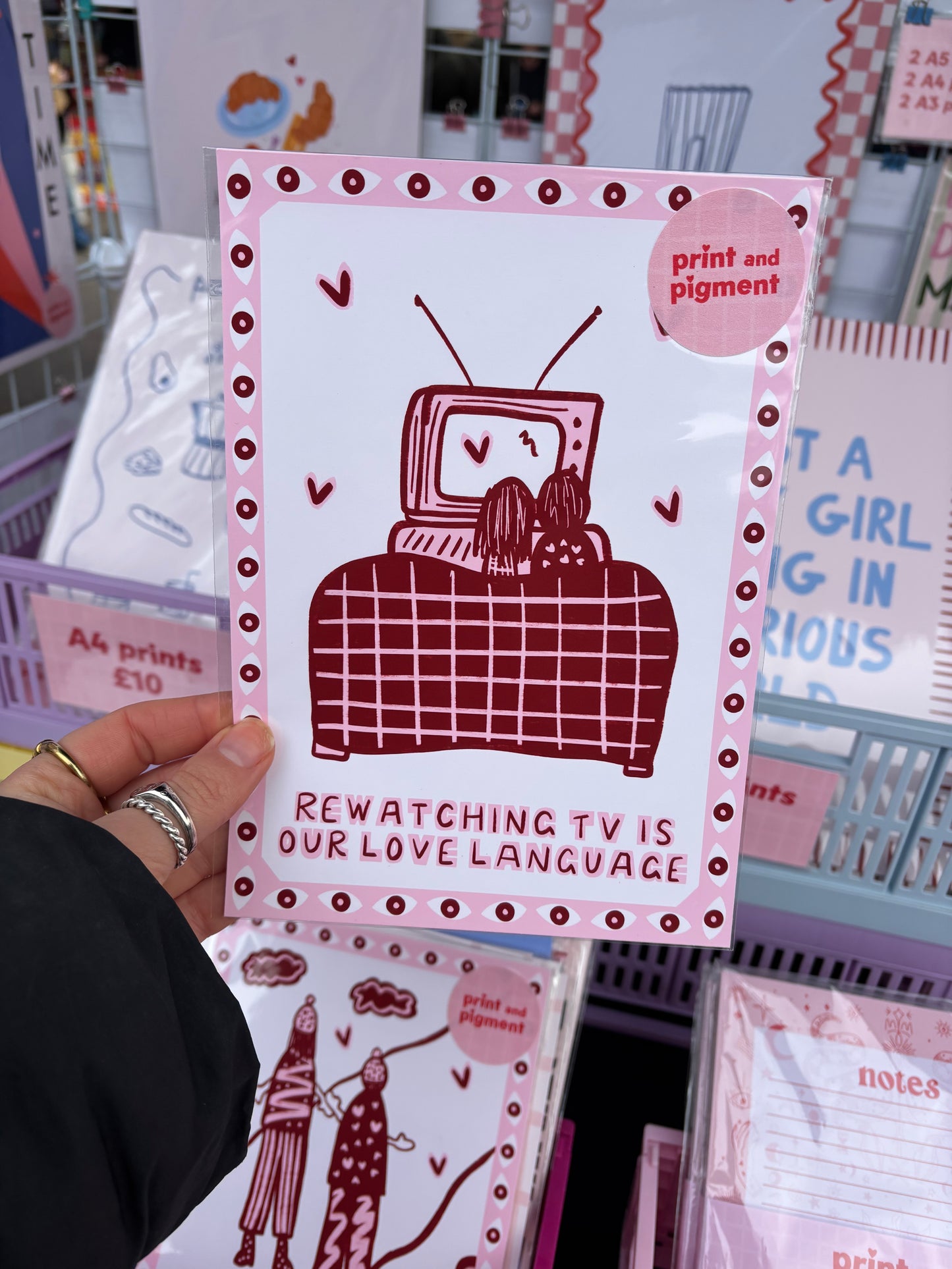 Rewatching TV Is Our Love Language Cute Couples Print