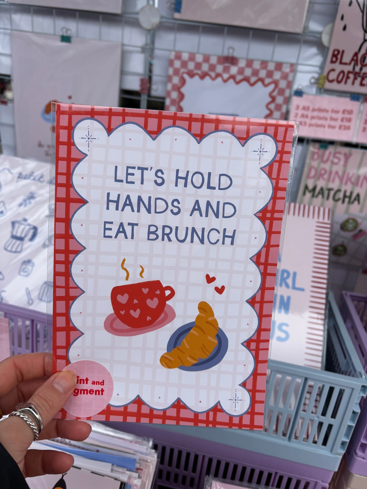 Let's Hold Hands And Eat Brunch Couples Print