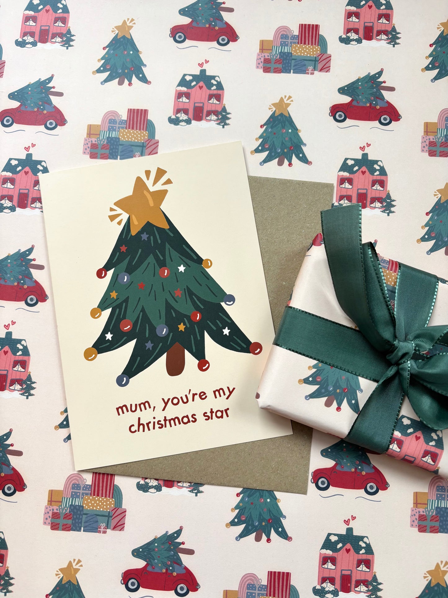 Mum, You're My Christmas Star Festive Card