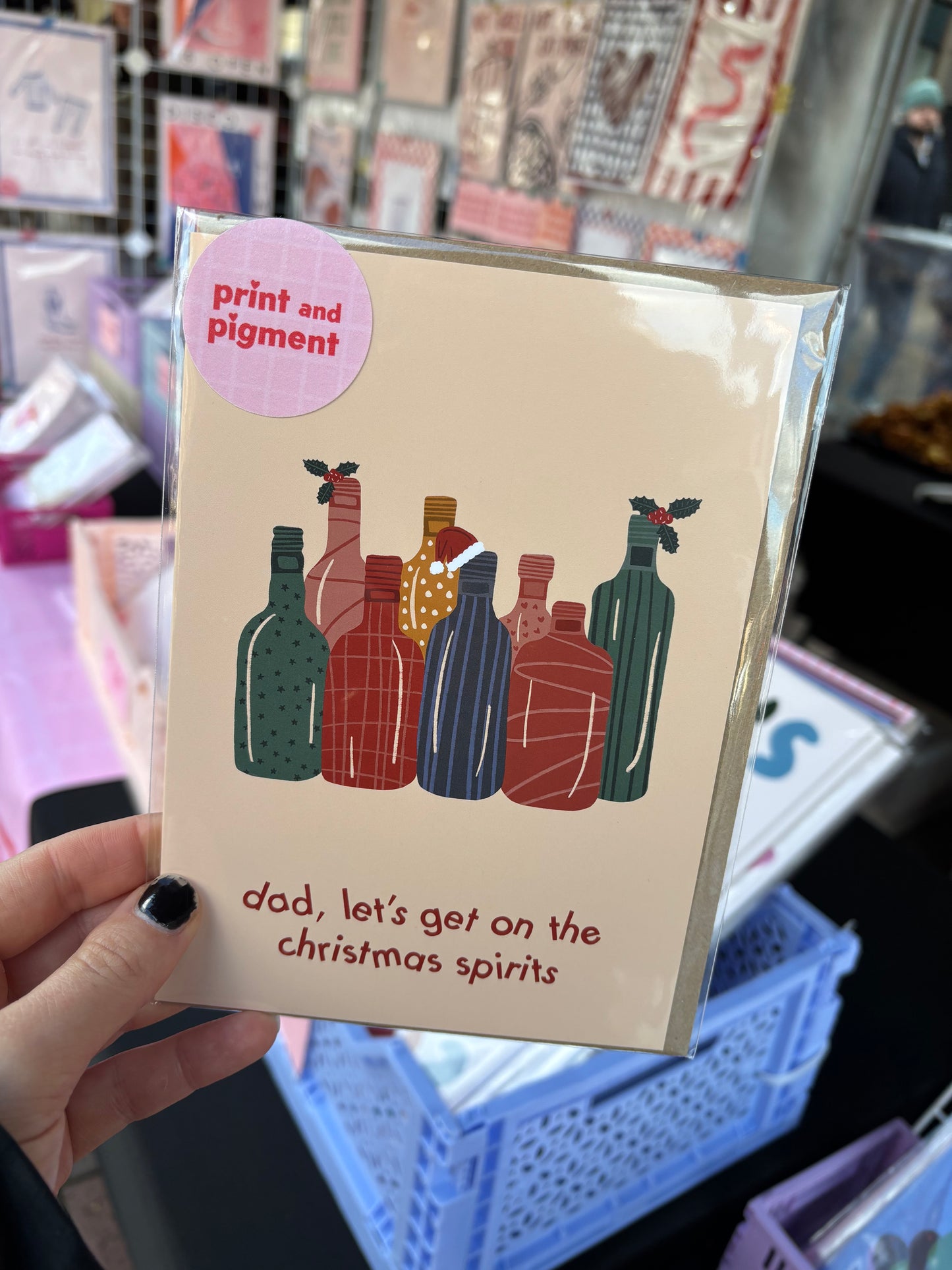 Dad, Let's Get On The Christmas Spirits Festive Card